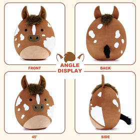 PEACH CAT Appaloosa horse plush is machine washable; hand washing recommended.