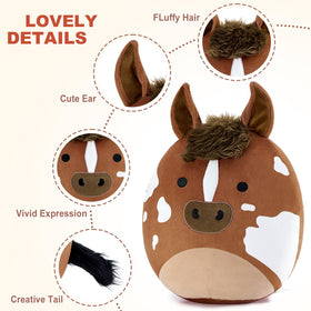 PEACH CAT Appaloosa horse plush showing signature spotted pattern detail.