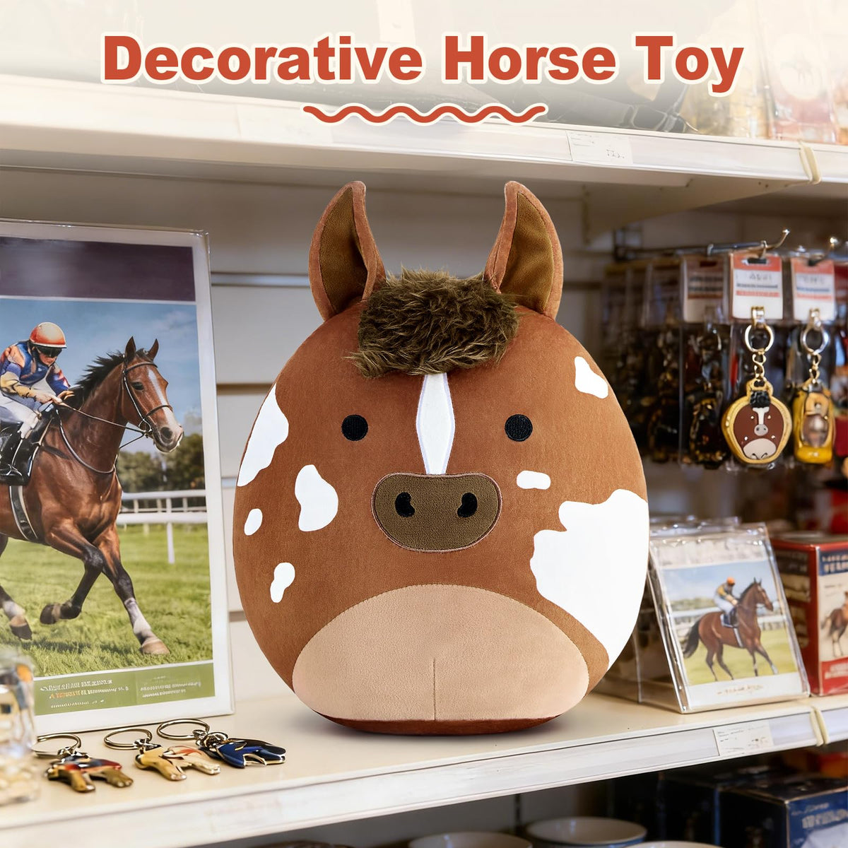 PEACH CAT Appaloosa plush vacuum-packed for compact shipping.