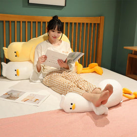 PEACH CAT duck plush vacuum packaging ready to unbox