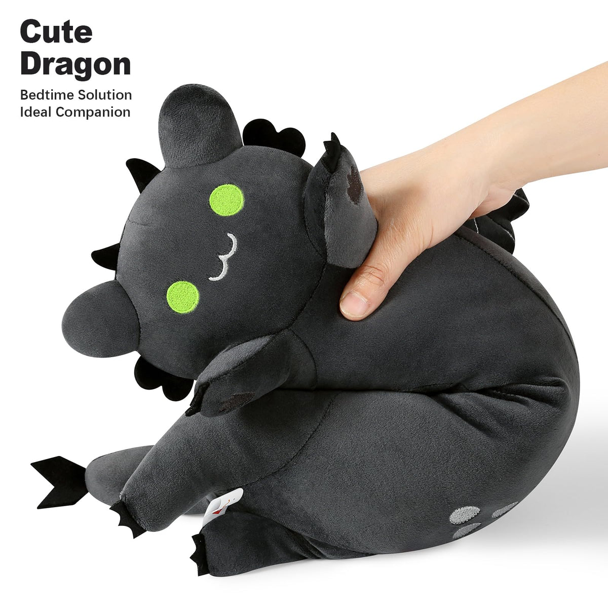PEACH CAT long dragon cat plush pillow gift-ready packaging.