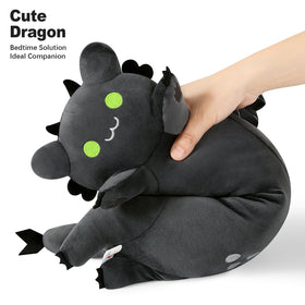 PEACH CAT long dragon cat plush pillow gift-ready packaging.