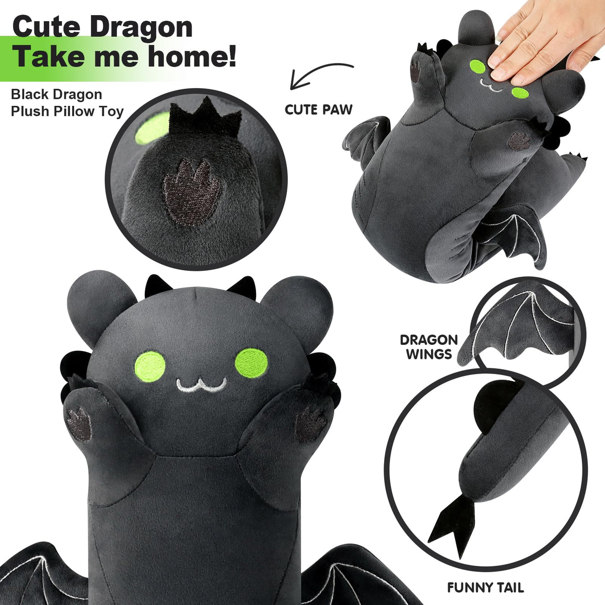PEACH CAT long dragon cat plush pillow vacuum packaging.