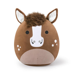 PEACH CAT Quarter Horse plush, front view, a 12-inch cuddle buddy for kids and adults.