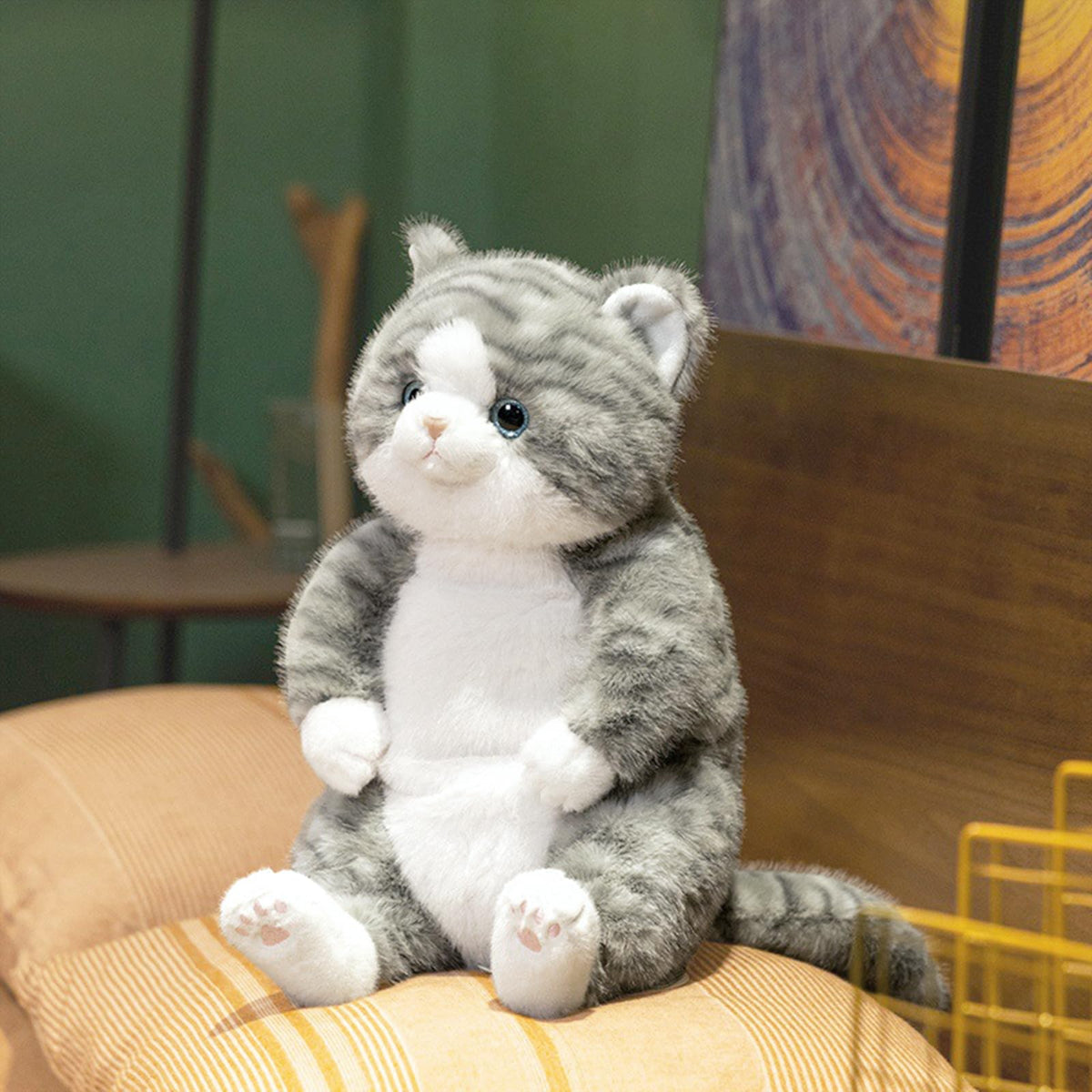 PEACH CAT vacuum-packaged plush ready for quick unboxing and rebound after unpacking.