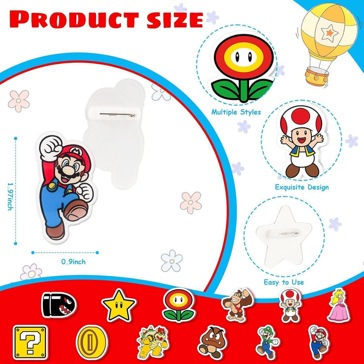 PEACHPUNK Mario cupcake toppers add playful dessert accents