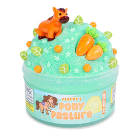 Peachybbies Raining Cats and Dogs slime jar with blue raspberry scent.