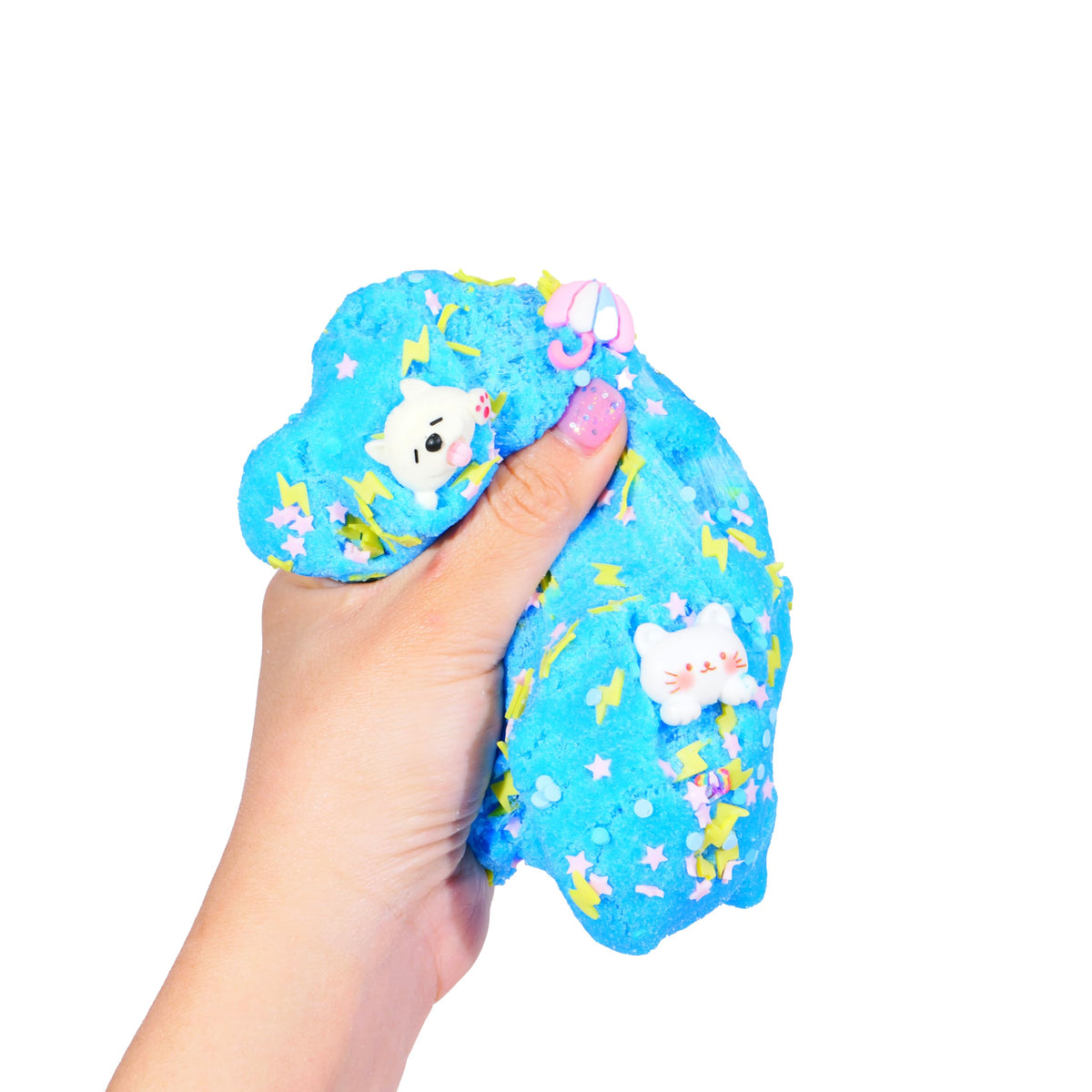 Peachybbies reusable container keeps slime fresh and organized.