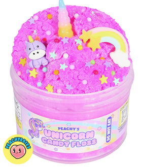 PEACHY Magical Kitty Fur slime jar offers fluffy texture for cozy sensory play.