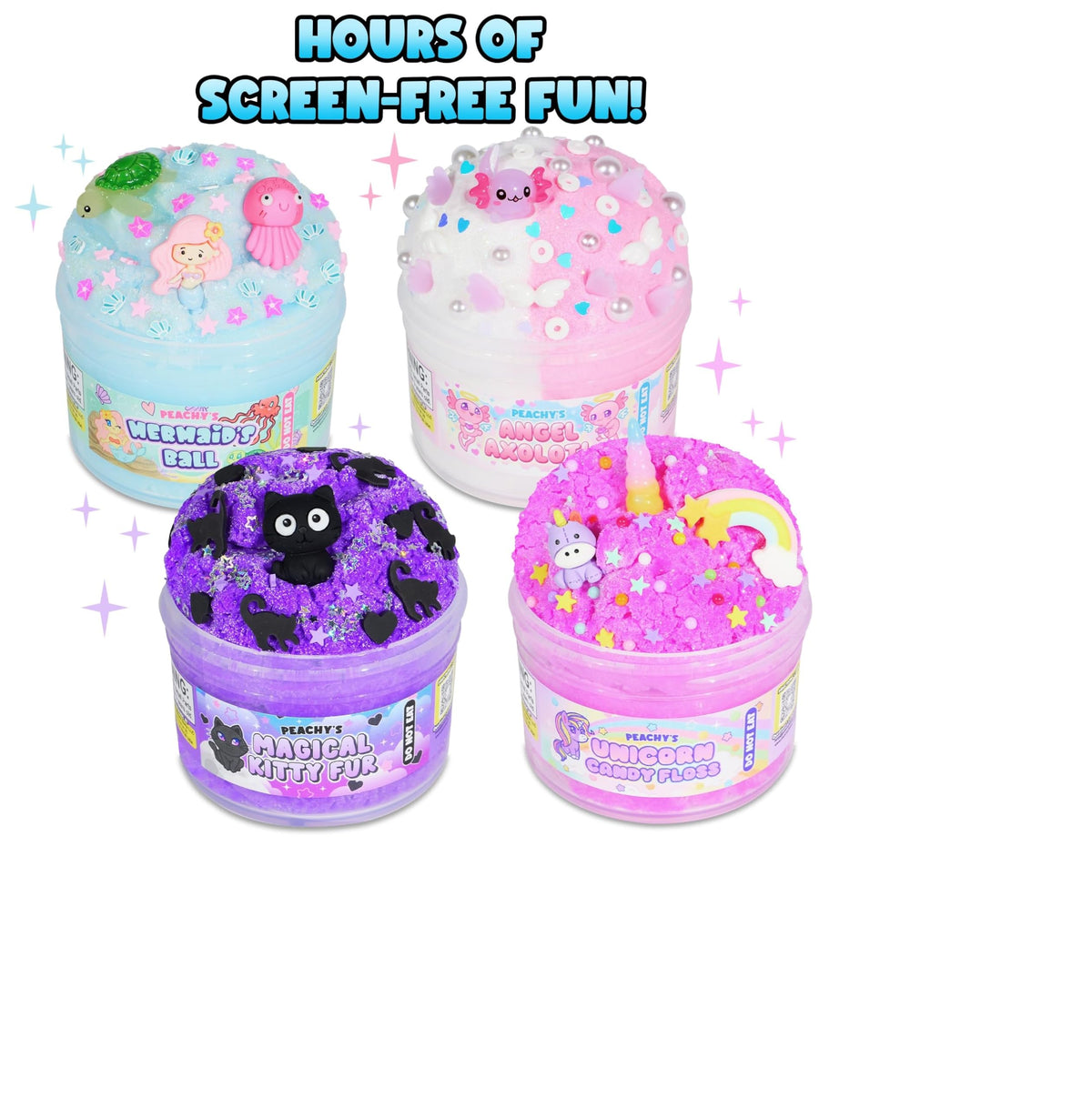 PEACHY Reusable Peachybbies container helps keep slimes fresh between sessions.