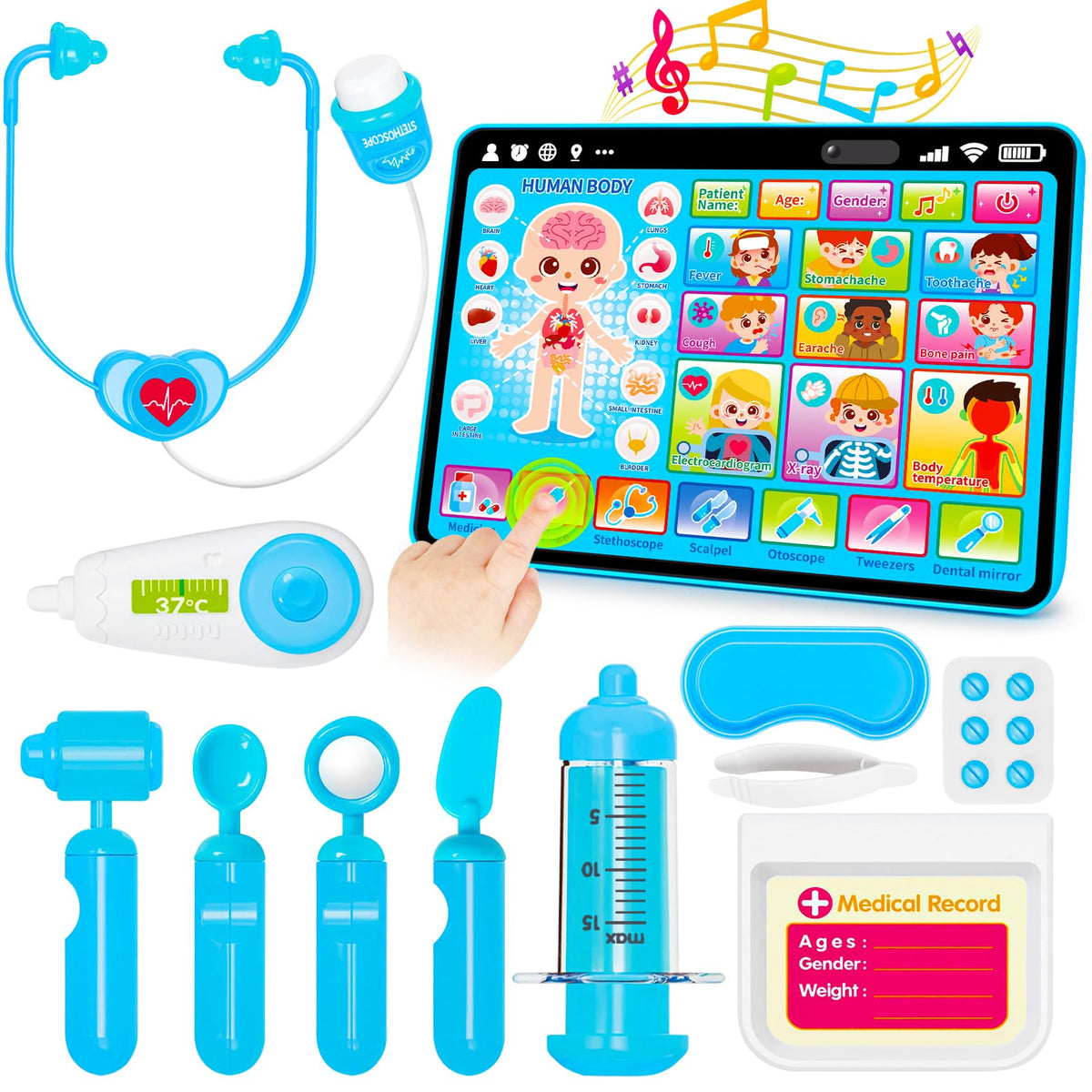 Peacurh Doctor Kit medical-record adds storytelling value and memory cues during play