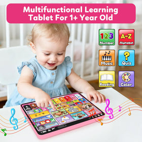 Peacurh learning tablet quiz mode buttons offer interactive questions to reinforce comprehension