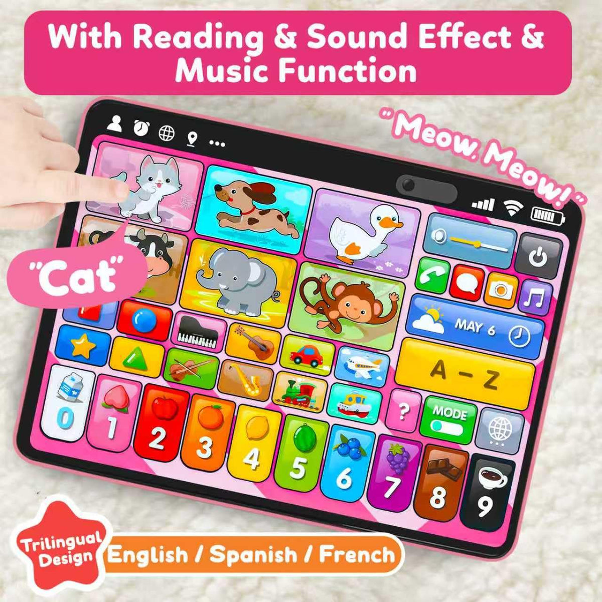 Peacurh portable design keeps toddlers engaged during travel with BPA free build