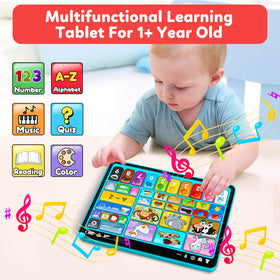 Peacurh learning tablet displaying shapes and colors to boost recognition