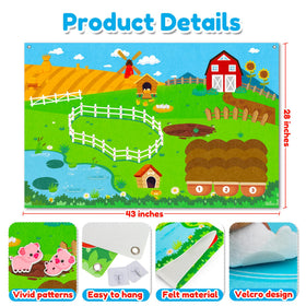 Peacurh Vegetables Felt Pieces inspire sequencing and farm-themed role play