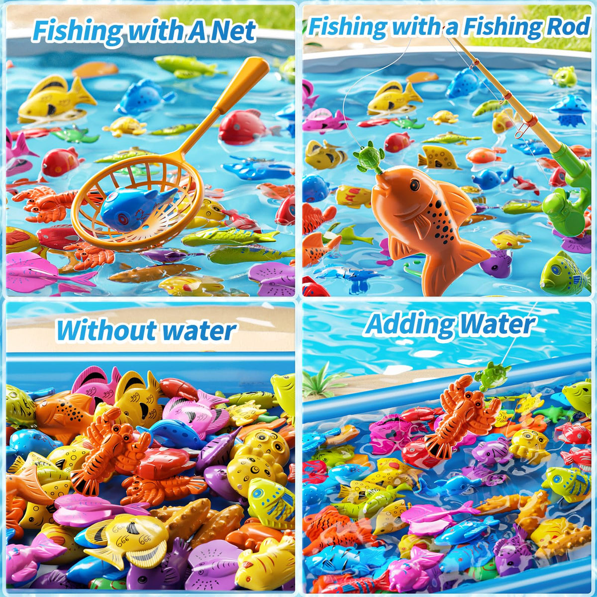 PEADUCK 51-magnetic-fish toys attract kids attention during bath or pool sessions.