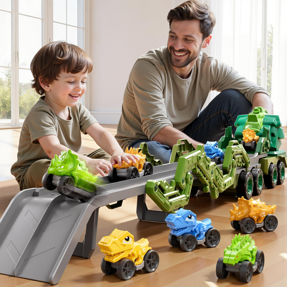 PEADUCK dino spray and sound feature adds excitement during play