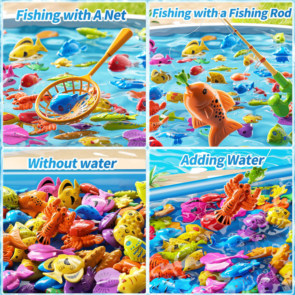 PEADUCK floating fish collection for screen-free play