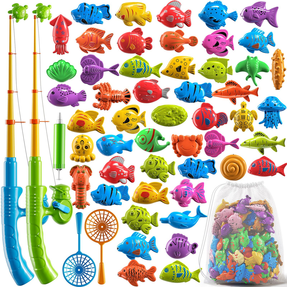 PEADUCK magnetic fishing toy overview for family play