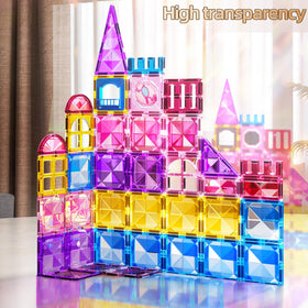 PEADUCK magnetic tiles building blocks for versatile 2D and 3D builds