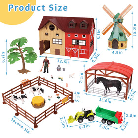Peagprav assembled-farm-scene-playset showcases a complete set for creative playtime.