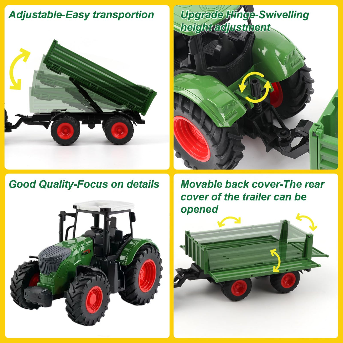 Peagprav tractor with trailer enables realistic farm role-play adventures