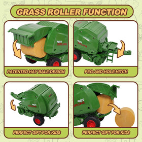 Peagprav farm tractor toys cow figure for friendly farm animal interaction