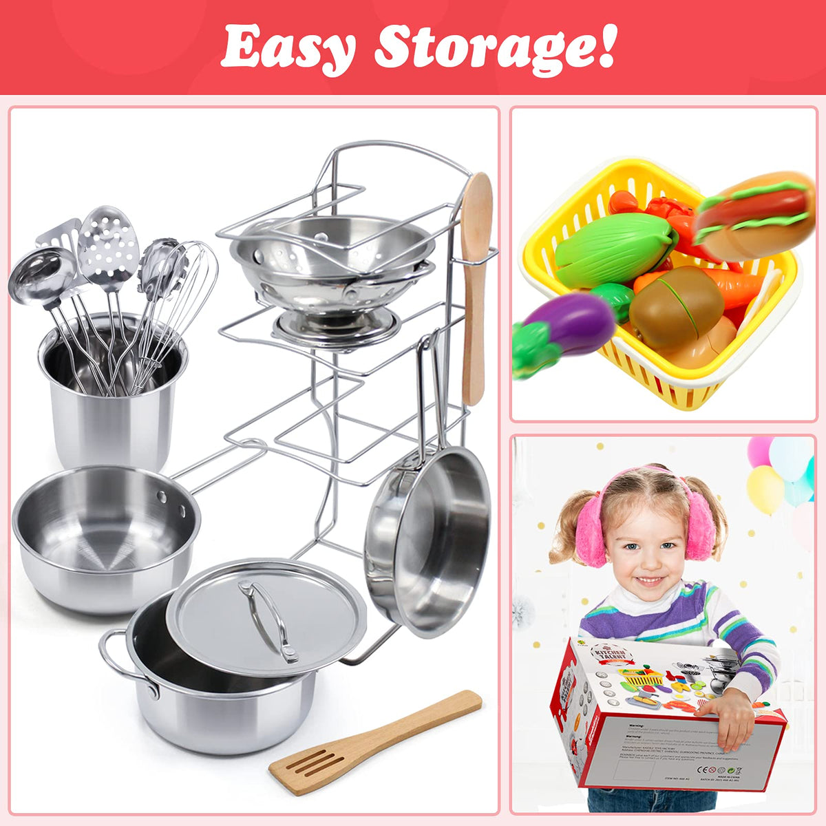 PEAINBOX 32-item kitchen set sparks imaginative role play for kids