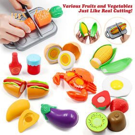 PEAINBOX storage basket and cutting board support organized meal prep play