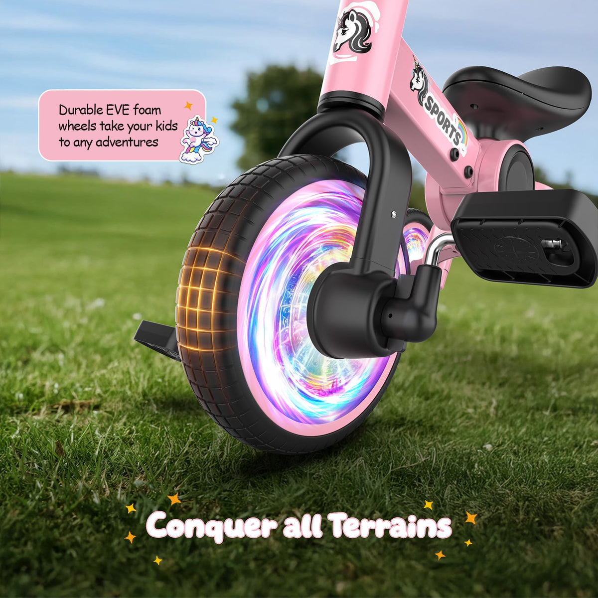 Peakalon unicorn sticker pack for personalized, creative bike customization.