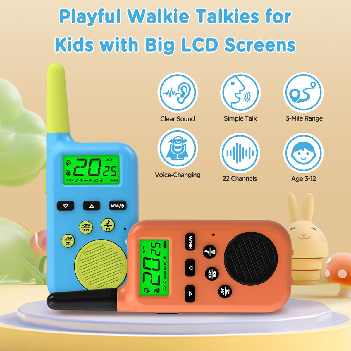 Peakeep two-way radios with belt clip for hands-free carrying