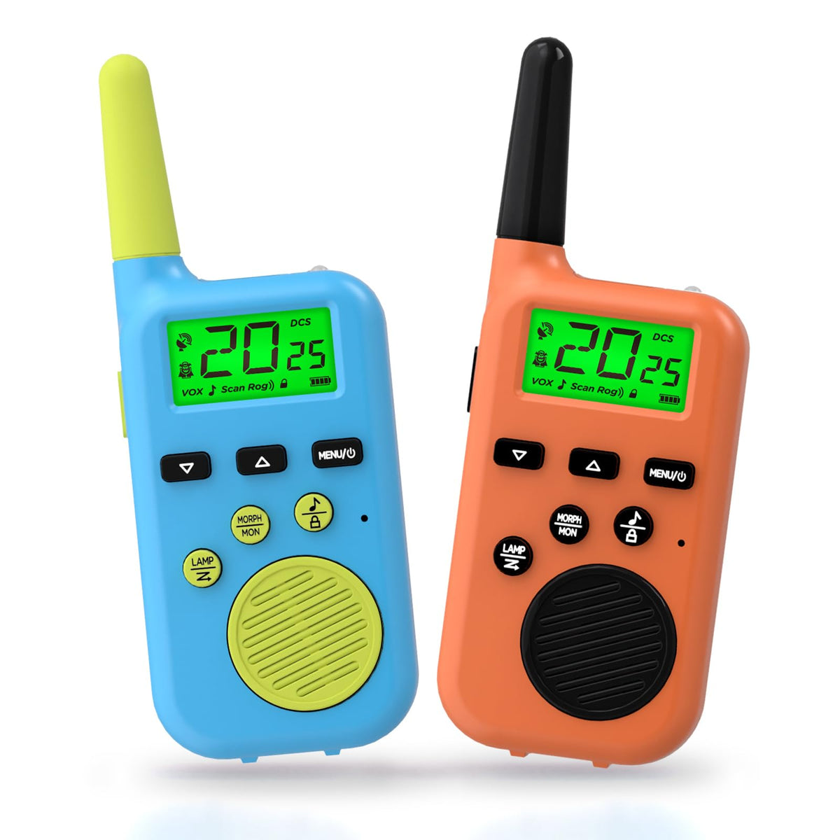 Peakeep kid walkie talkies in blue-green with compact grip for outdoor play