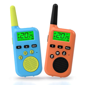 Peakeep kid walkie talkies in blue-green with compact grip for outdoor play