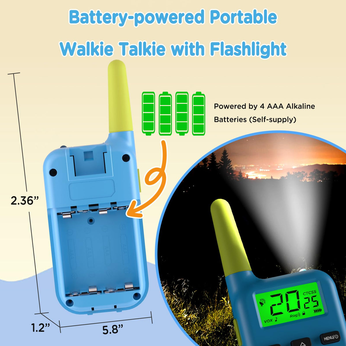 Peakeep walkie talkies for kids are waterproof and rugged for outdoors