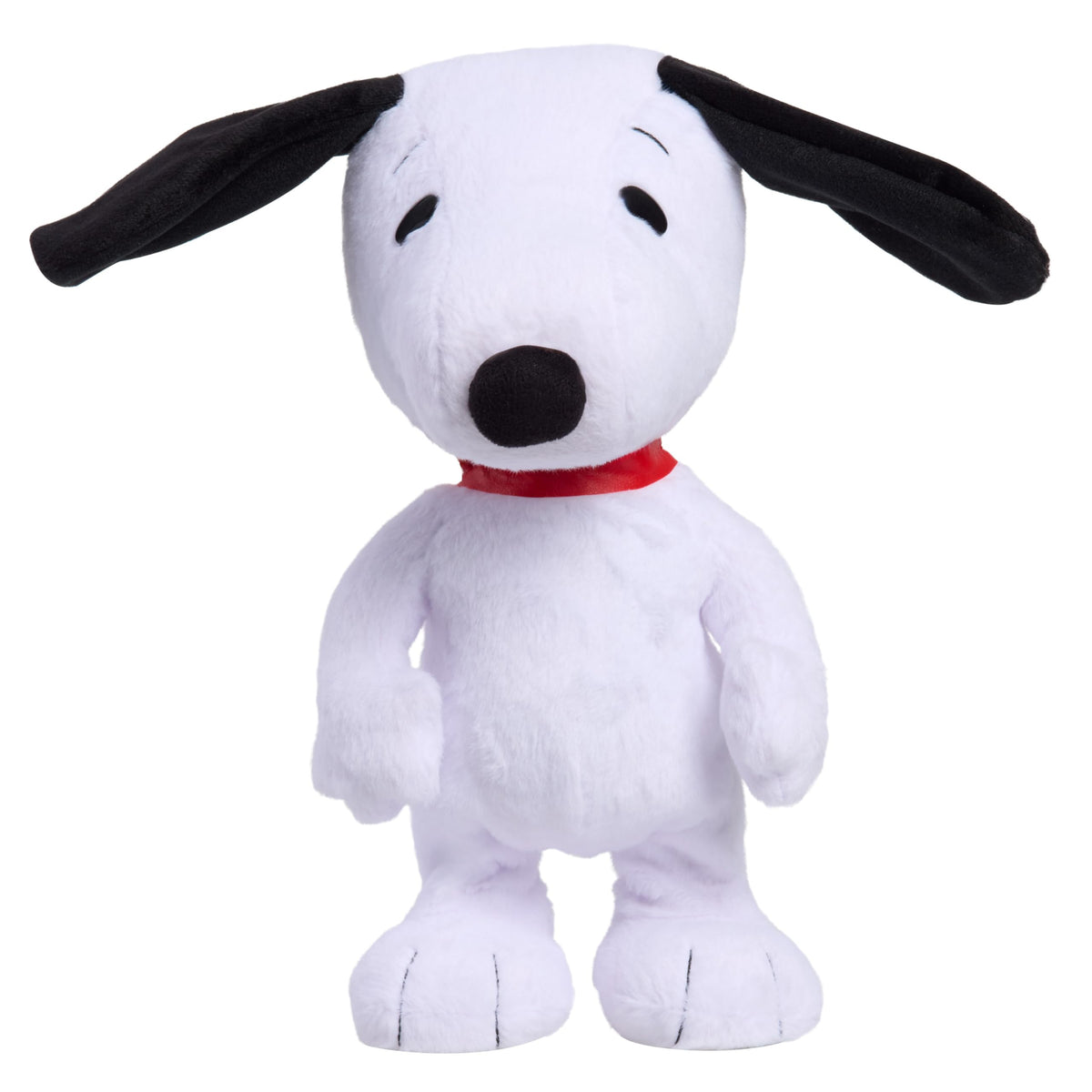 Peanuts Snoopy Happy Dance plush dancing with soft fabric for cozy playtime.