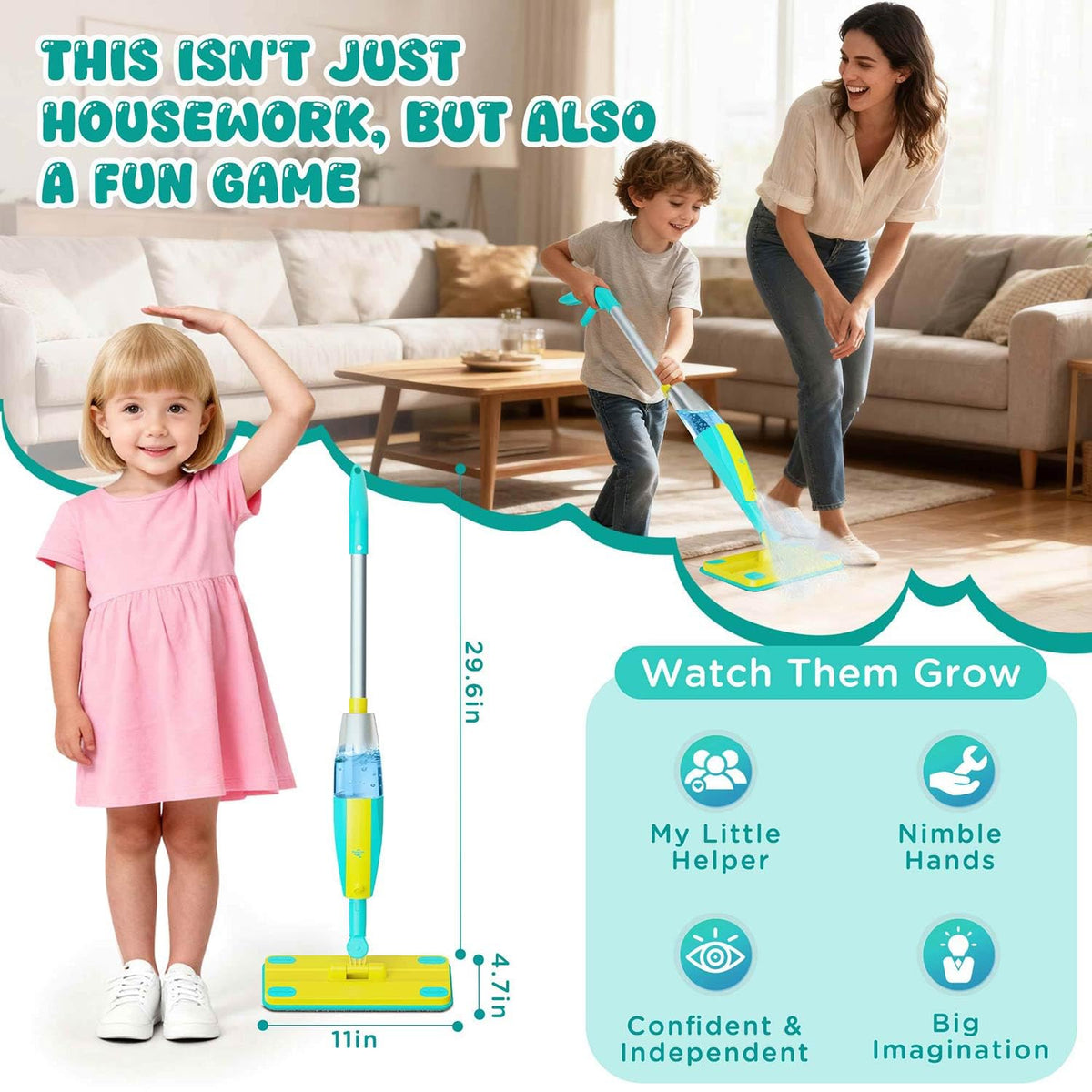 Pecarfam squeeze spray function demonstrates real cleaning motion