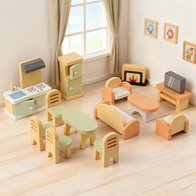 Peccvon living room with sofa and TV boosts storytelling and role-play.