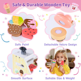 Peccvon ice cream cups two set supports pretend serving and role play.
