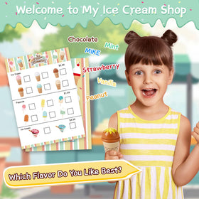 Peccvon ice cream scoop enables precise scooping and kitchen role-play.