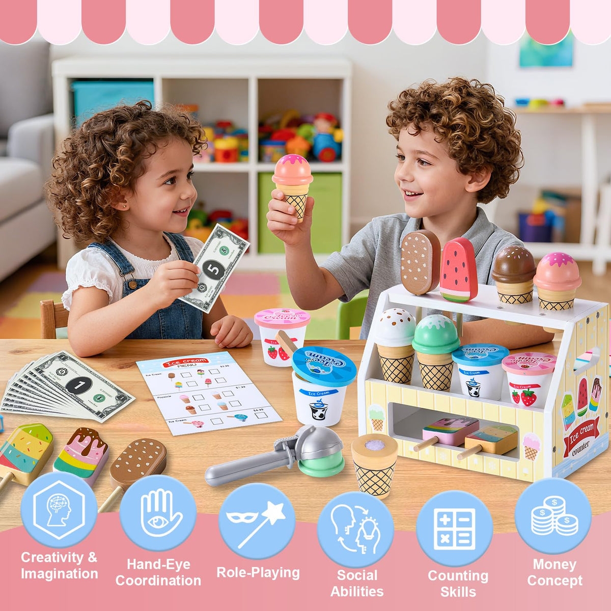 Peccvon popsicles four colorful sticks invite storytelling and sharing.