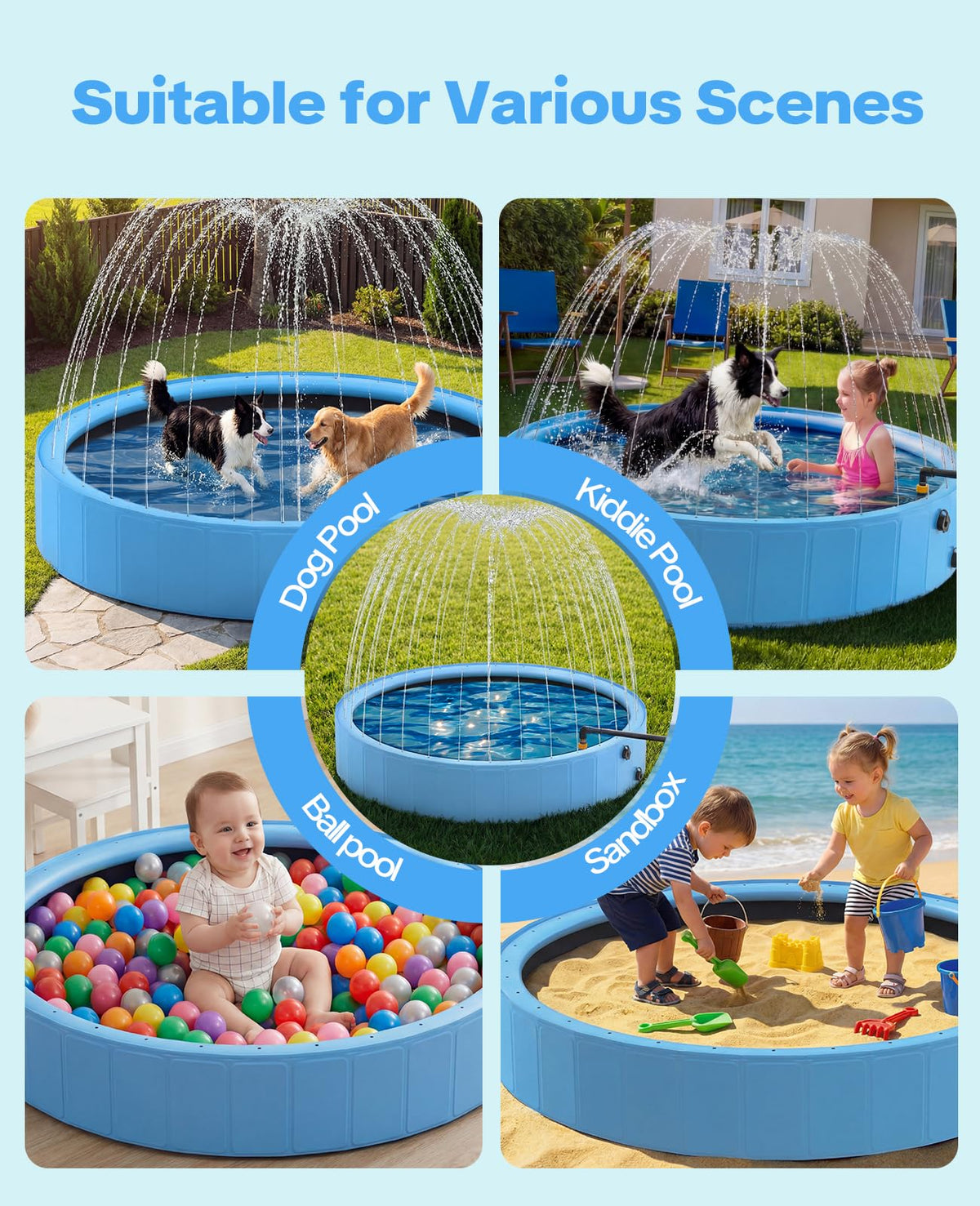 Pechfun outdoor pool for pets and kids' summer use.