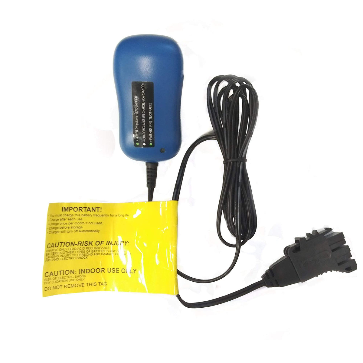 Peg Perego charger packaging highlighting compatibility and USA origin