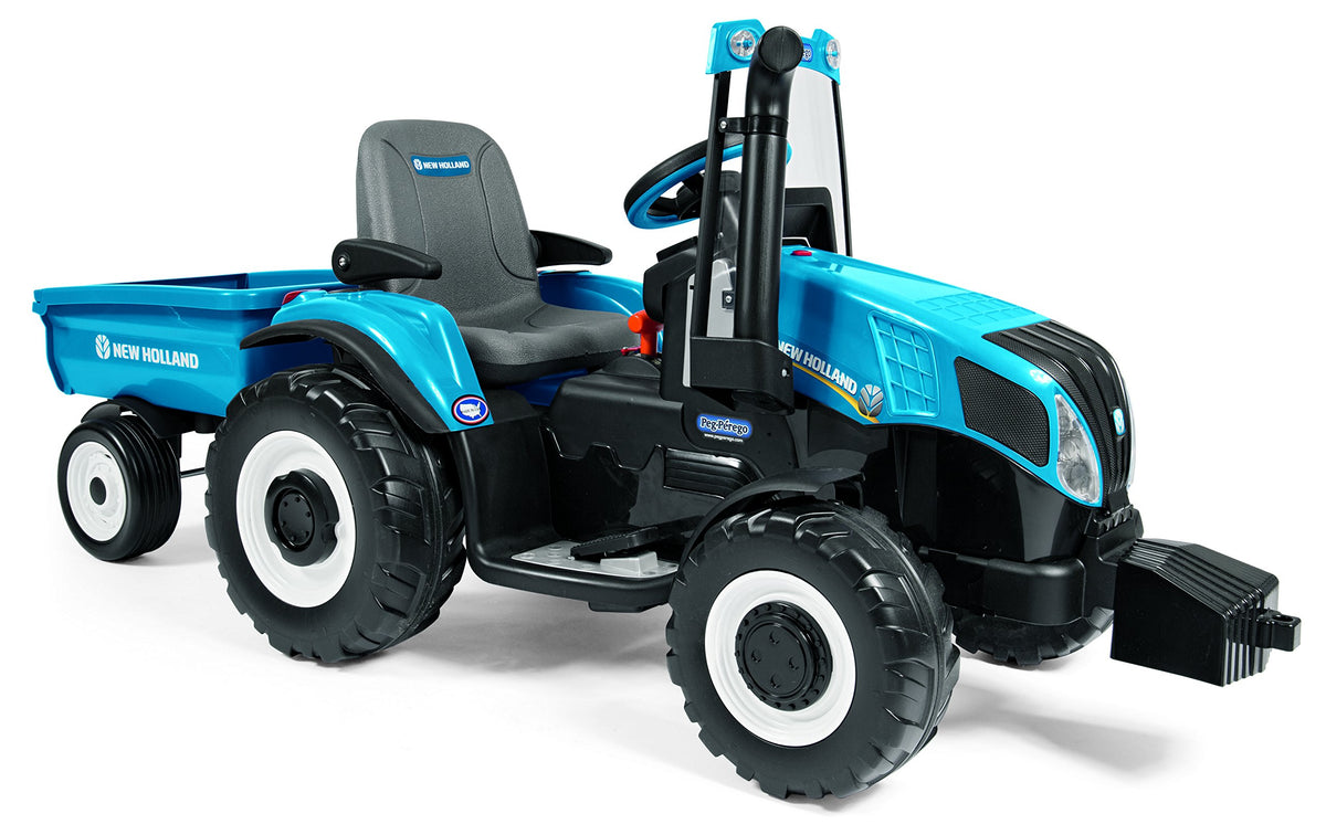 Peg Perego 12V tractor motor facilitates consistent power for outdoor play.