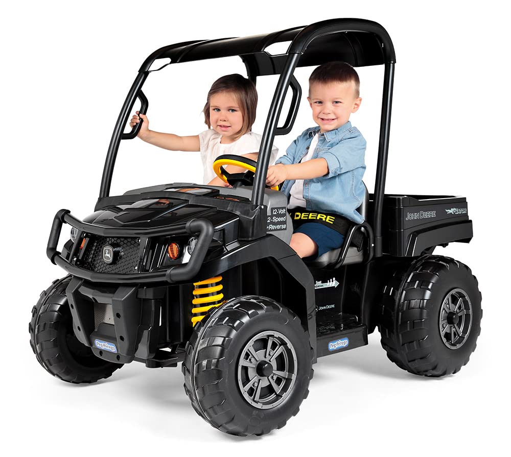 Peg Perego John Deere Gator XUV rear wheels detailed construction for reliability