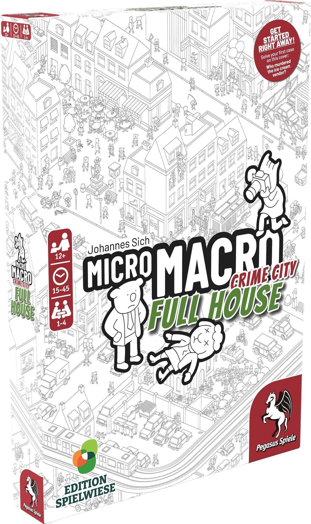 Pegasus Spiele MicroMacro Crime City 2 Full House city map enables immersive family detective play