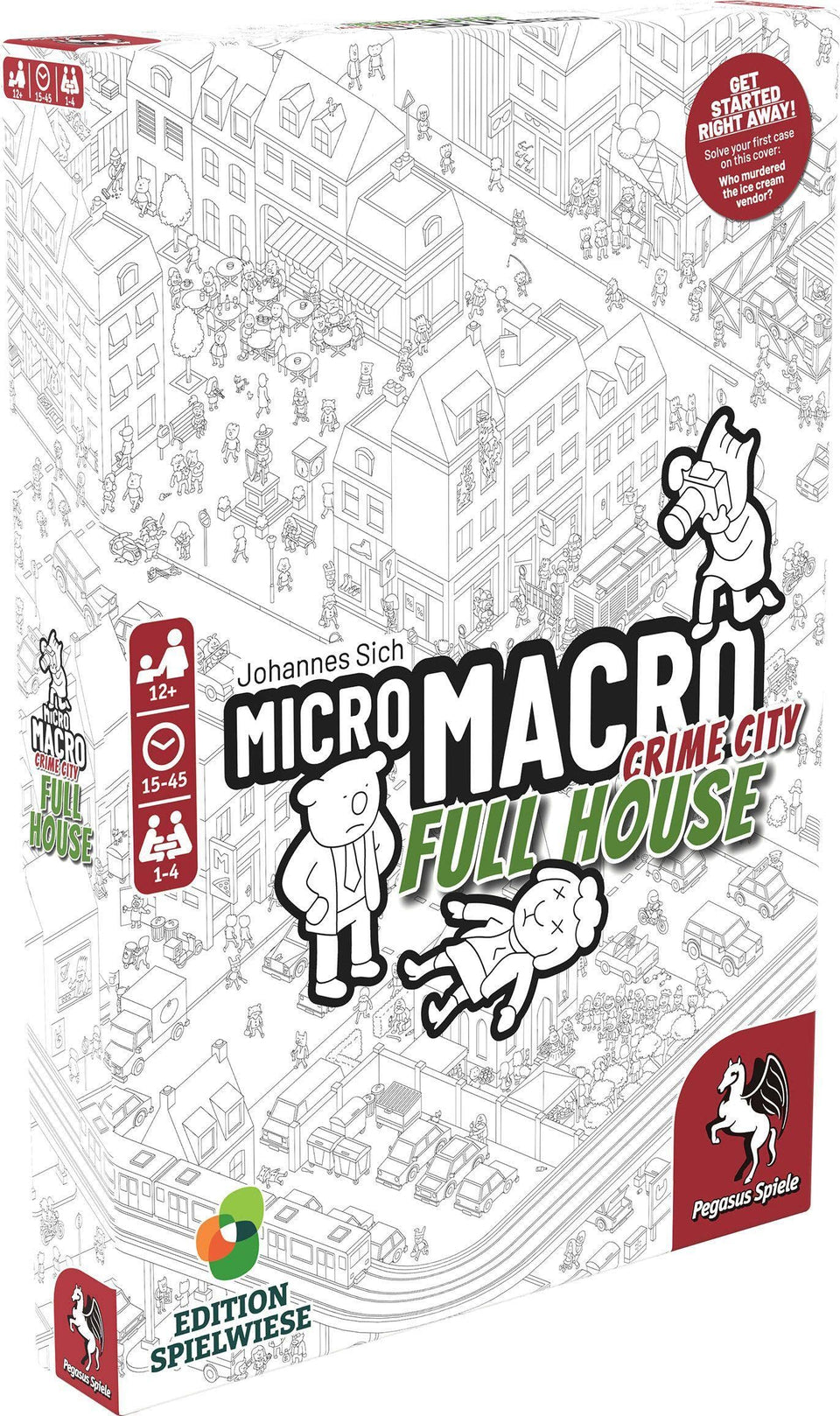 Pegasus Spiele MicroMacro Crime City 2 Full House city map enables immersive family detective play