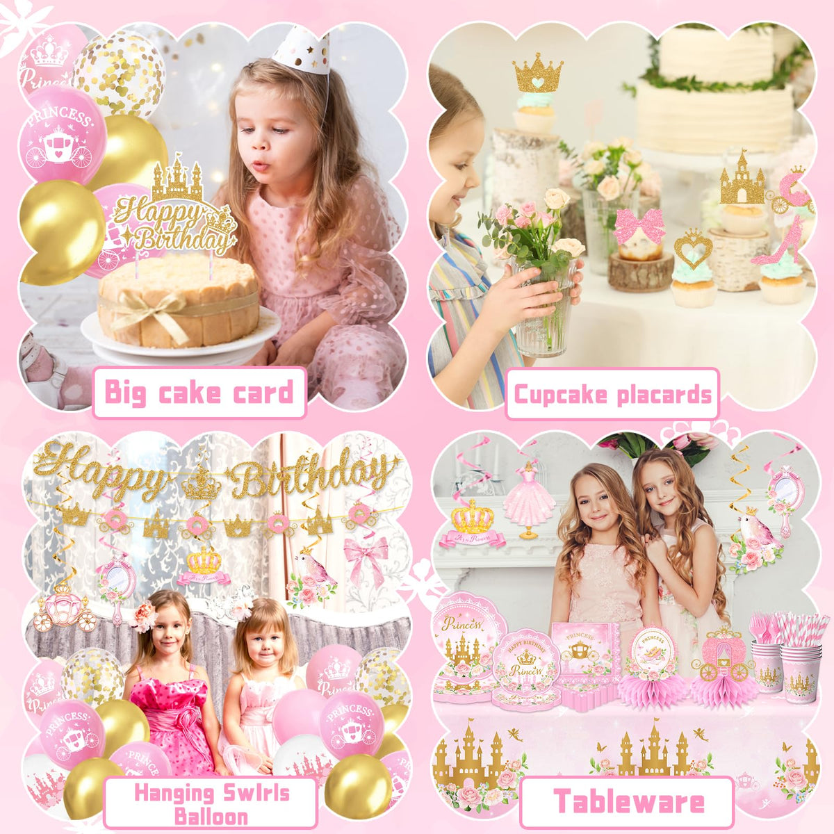 Peghoqu cake topper pink princess adds finishing fairy tale touch.
