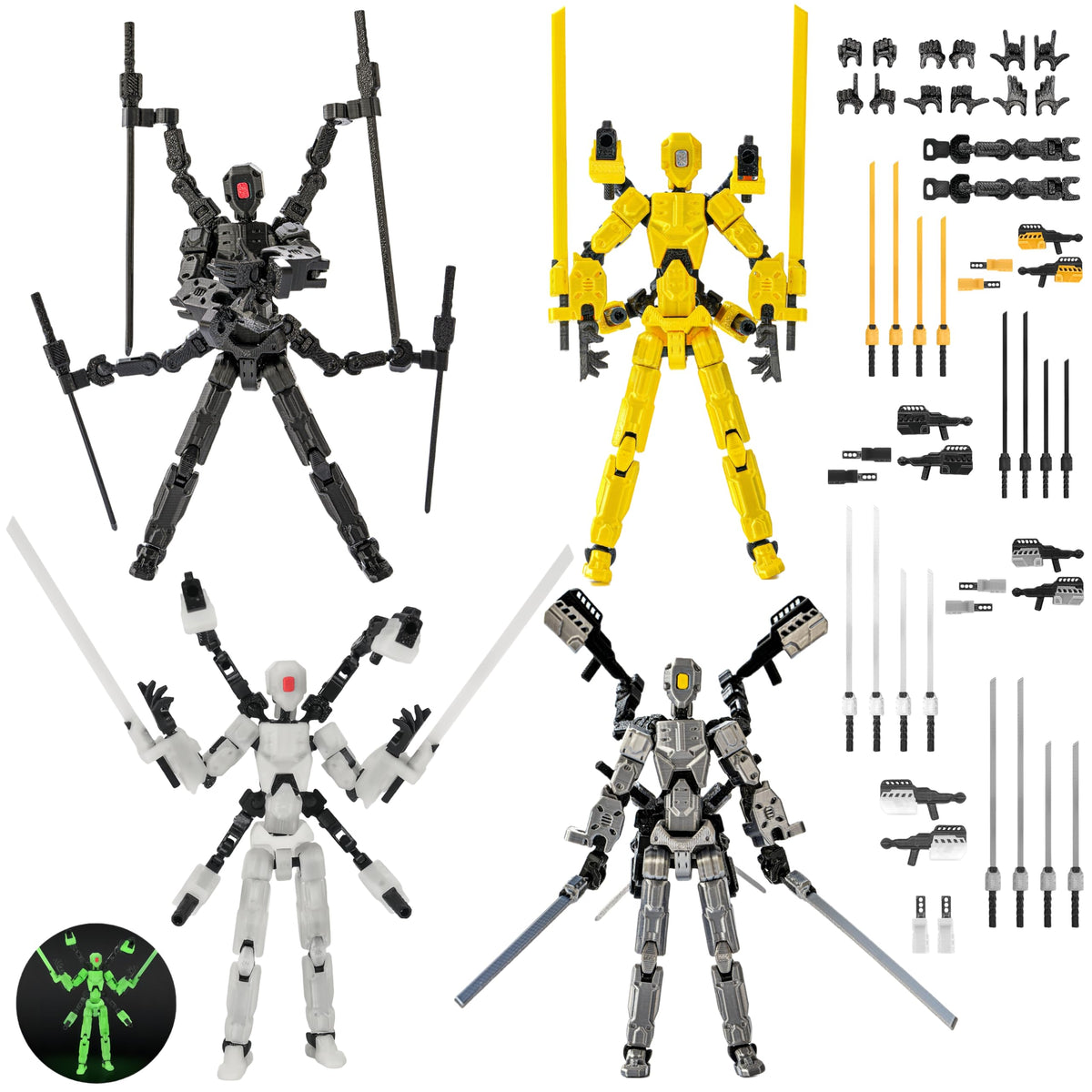 Pekuality T13 figure set with movable joints for dynamic display.