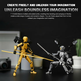 Pekuality T13 action figure with five hand types and multiple accessories.