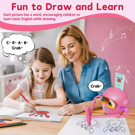 Peledic drawing robot board and USB-C charger support simple, mess-free play.